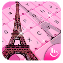 Herunterladen Pink Girl Eiffel Tower Keyboard Theme Installieren Sie Neueste APK Downloader