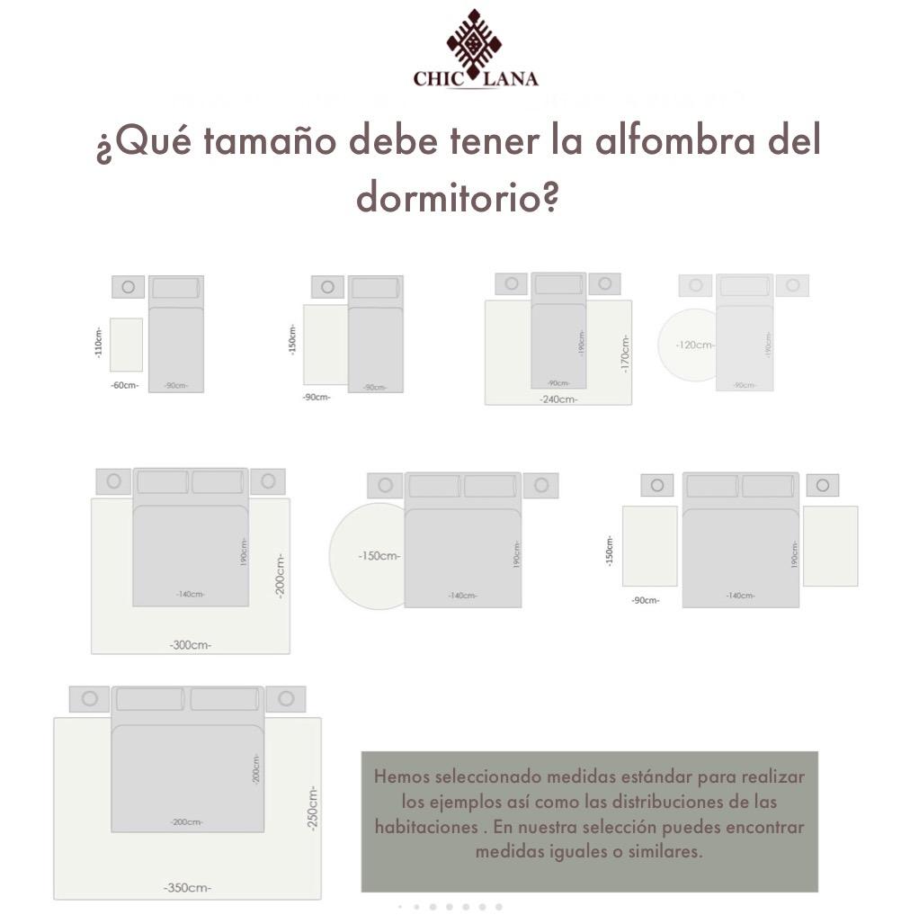 tamaño alfombra dormitorio - Chiclanadesign