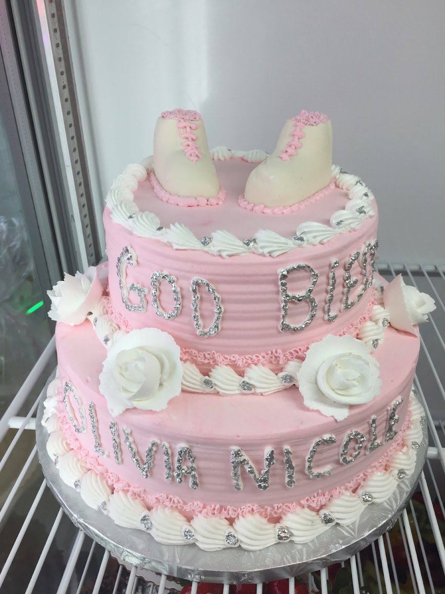 Gluten Free Christening cake that will be enjoyed by all.