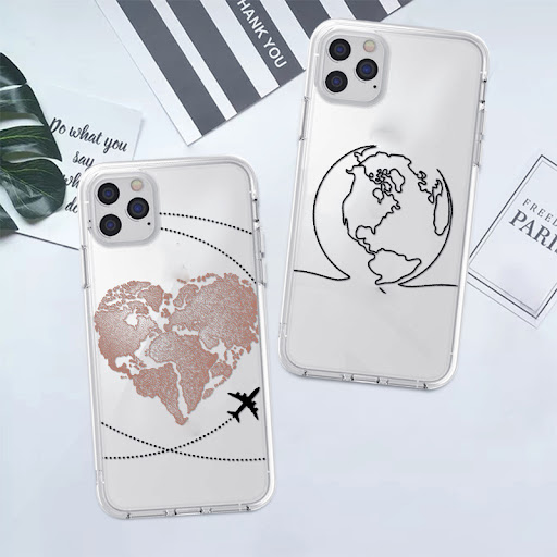 Title 1, Fashion Map Transparent Silicone Phone Case pro...