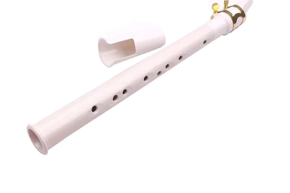 Mini Saxofone de Bolso Portátil 8 Furos — Leve a música com você, fácil de tocar e perfeito para praticar e improvisar.