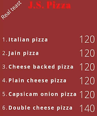 J.S Pizza menu 1