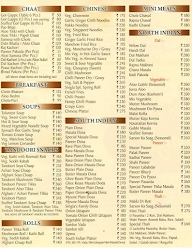 Singla's menu 1