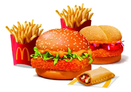 McSpicy Paneer Burger + 2 Fries M + McAloo Tikki + Veg Pizza McPuff