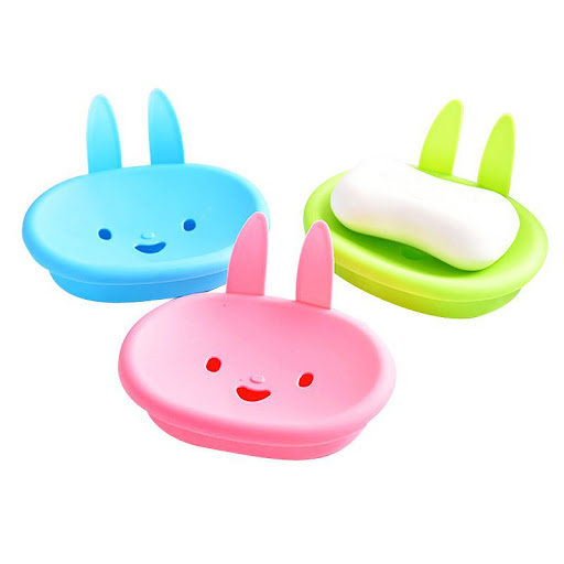 Title 1, Cartoon Cute Bunny Soap Box for Bathroom, Doubl...