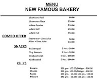 New Famous Bakery menu 1