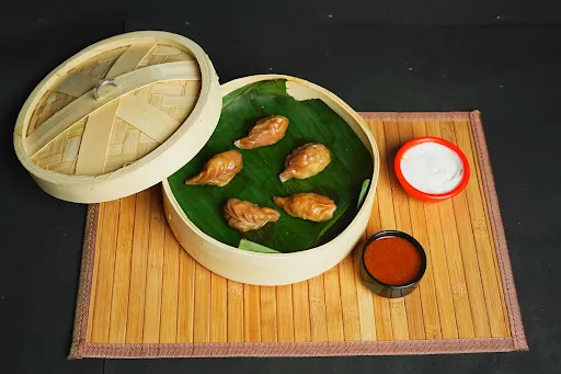 Zesty Chicken Steamed Momos [5 Pieces]