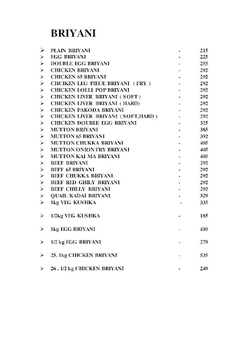 365 Days Biryani Shop menu 