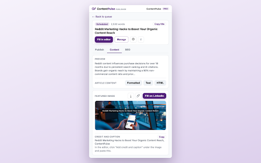 ContentPulse: AI SEO Content Writer & Publisher screenshot 4