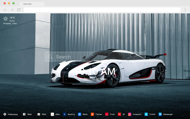 Koenigsegg New Tab Page HD Wallpapers Theme