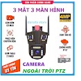 Camera Ip Wifi 3 Mắt 5K 4Mp Wifi Ip 10X Zoom 3 Ống Kính 3 Màn Hình Ngoài Trời Ptz Tự Động Theo Dõi Chống Nước - Hàng Nhập Khẩu