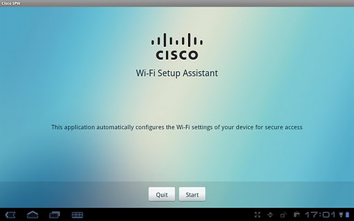 Screenshot Cisco Network Setup Assistant