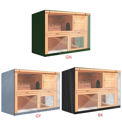 Bunny Hutch Cover Oxford Cloth Outdoor Dog Wire Cage Crate Cover Rabbit for CAT Habitat Waterproof Harmful Light Prevent