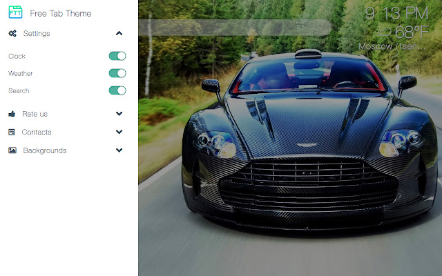 Aston Martin HD new free tab theme