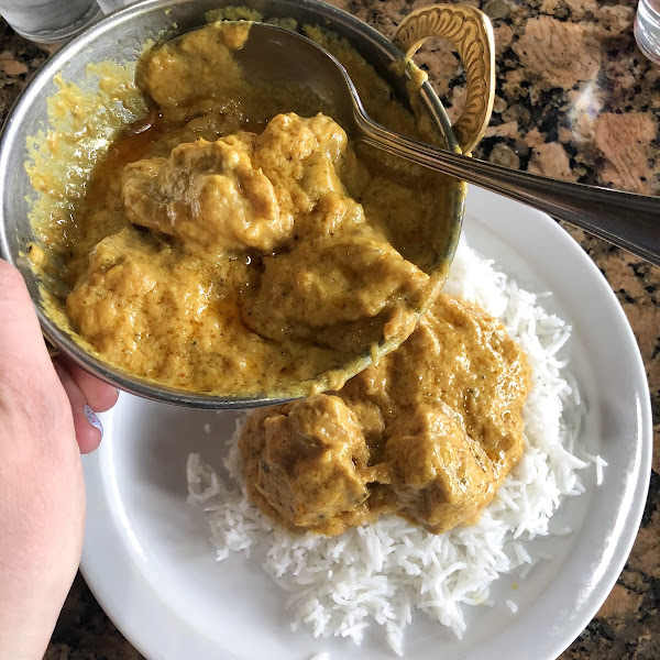 Coconut Korma (for dairy free, be sure to request no cream)