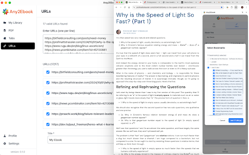 Any2Ebook: Web to Ebook Collector (EPUB/Kindle) screenshot 2