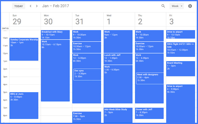 Event Durations for Google Calendar chrome extension