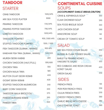 Crab House Mumbai menu 