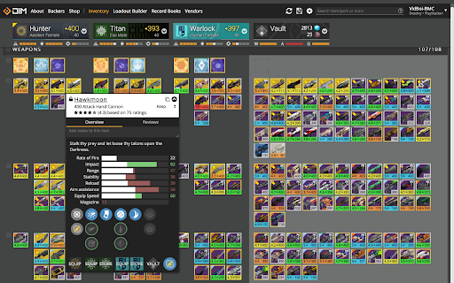 Destiny Item Manager Shortcut