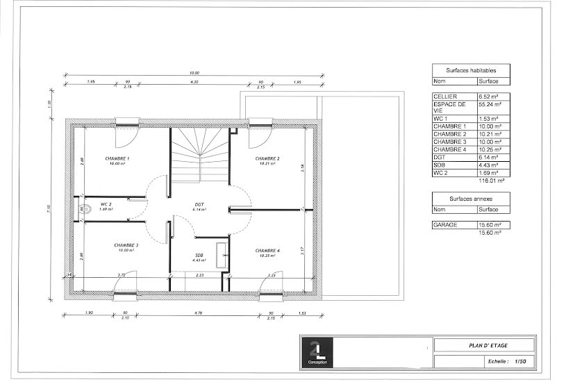  Vente Terrain + Maison - Terrain : 364m² - Maison : 115m² à Décines-Charpieu (69150) 