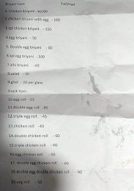 Meraz Biryani And Fast Food menu 1