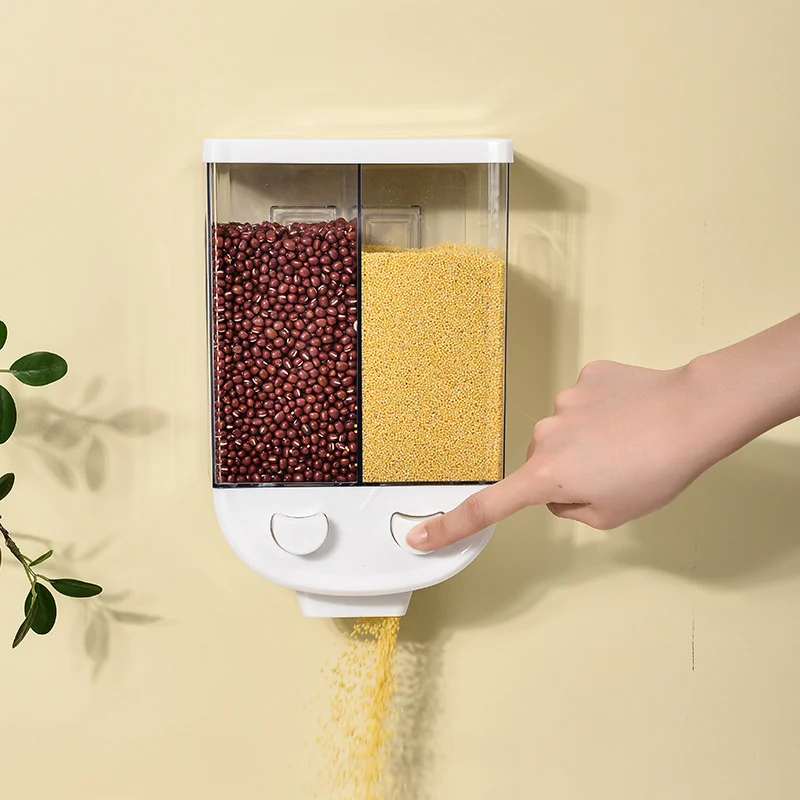 Grids Wall Mounted Food Storage Containers. Maximize your pantry space and keep food organized. Easy storage and access 