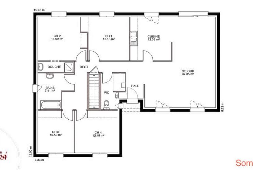  Vente Terrain + Maison - Terrain : 3 351m² - Maison : 108m² à Mailly-Maillet (80560) 