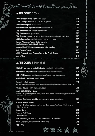 Cafe Connect menu 