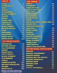 Adarsh Kulfi menu 1