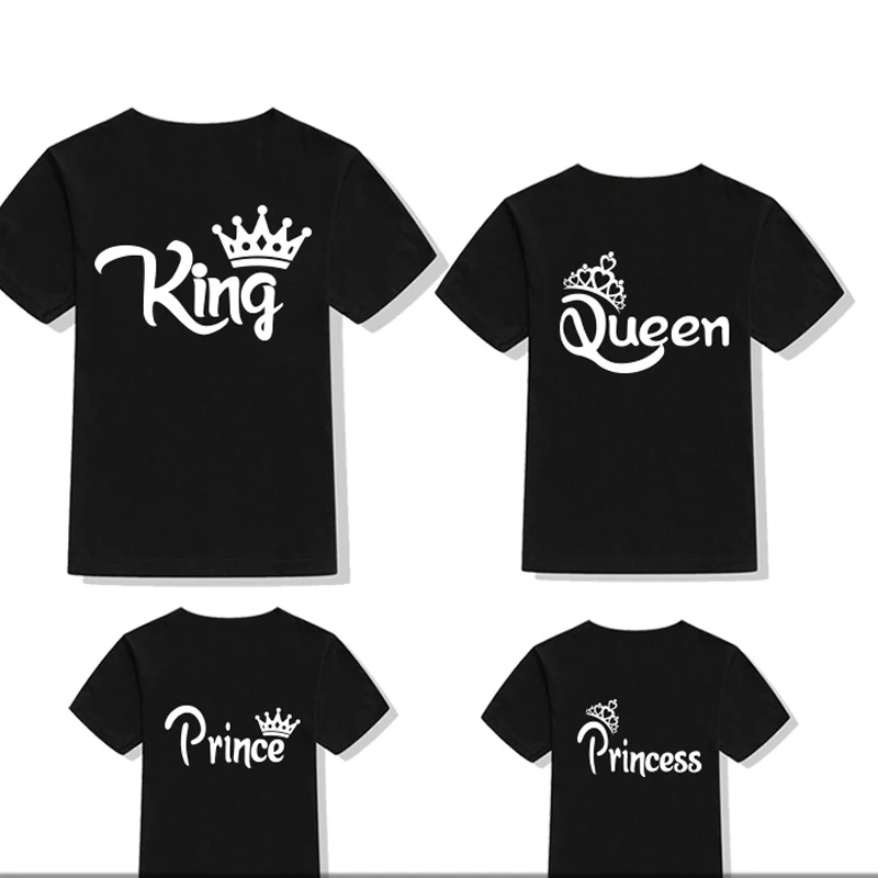 King And Queen Crown Family Parent-child Wear Short Sleeve