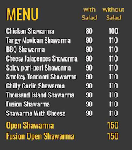 Chicken Charcoal Shawarma menu 1