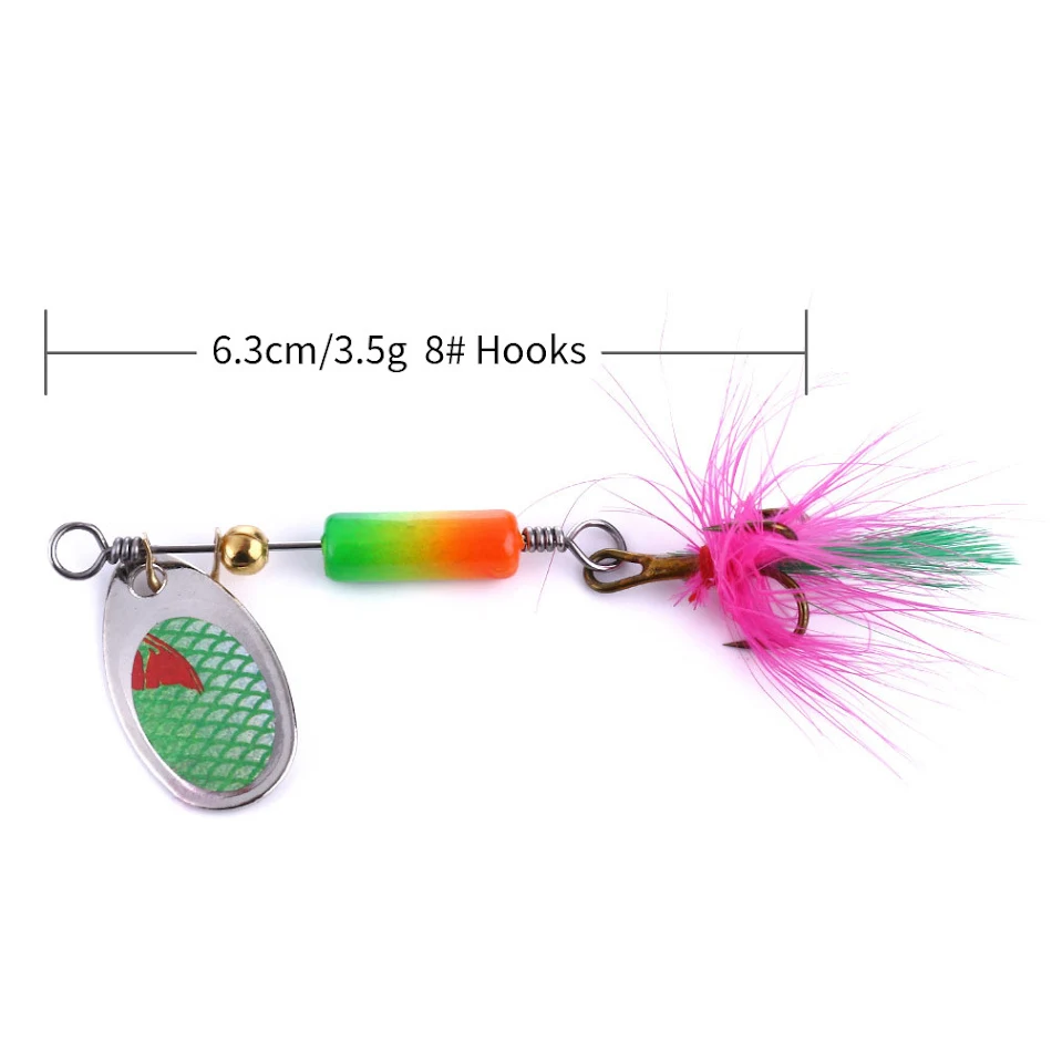Esca da Spinning con Pailettes Luminose per Catturare Pesci! Attrezzo da pesca efficace per diverse specie e condizioni, massimizza le catture.