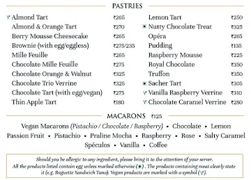 L'Opera menu 