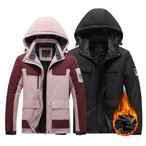 Title 15, Outdoor Mens Plus Fleece Warm Cotton Jacket. S...