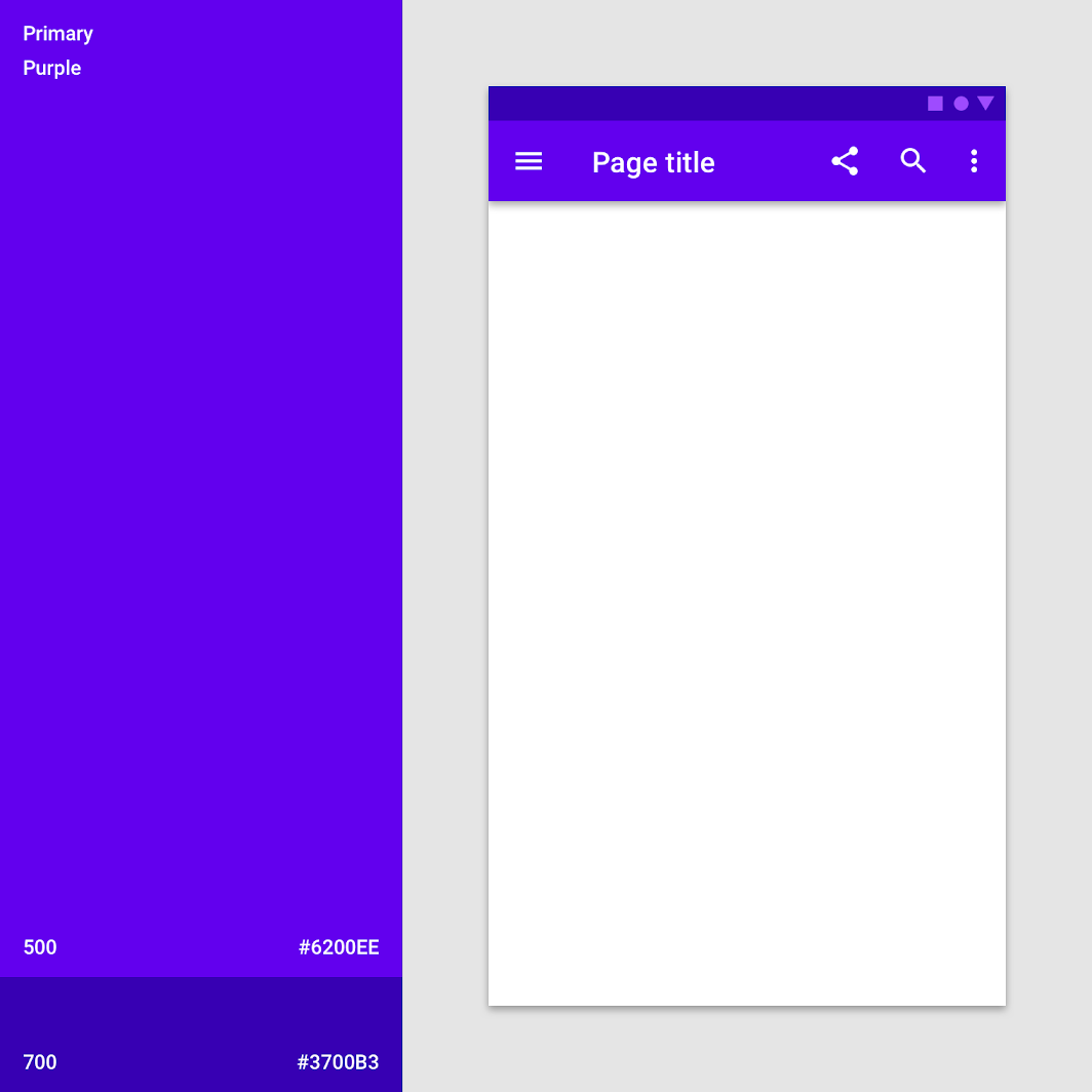 Applying color to UI - Material Design