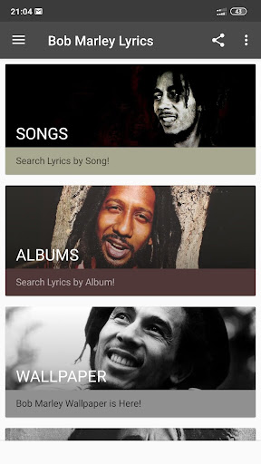 BOB MARLEY Quotes Songs Lyrics APK for Android Download