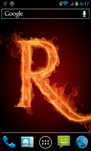 The fiery letter R Live WP