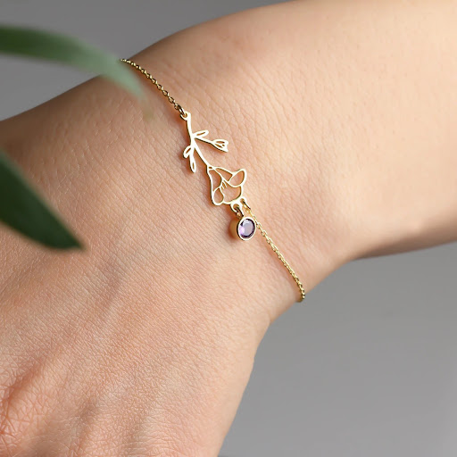 Title 6, Hollow Three-dimensional December Flower Bracel...