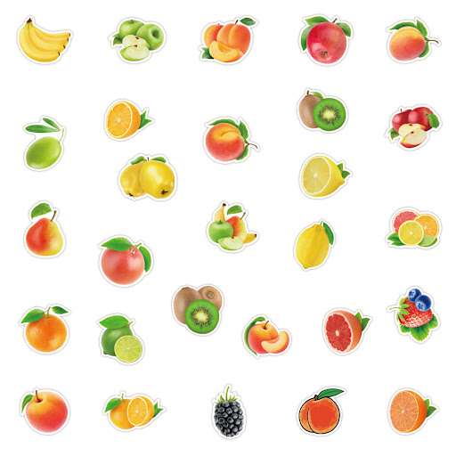 Title 3, 50 autocollants Graffiti Fruits étanches pour d...