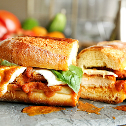 Chicken Marinara Parmesan Sandwich