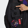 cny patch bomber jacket black / scarlet