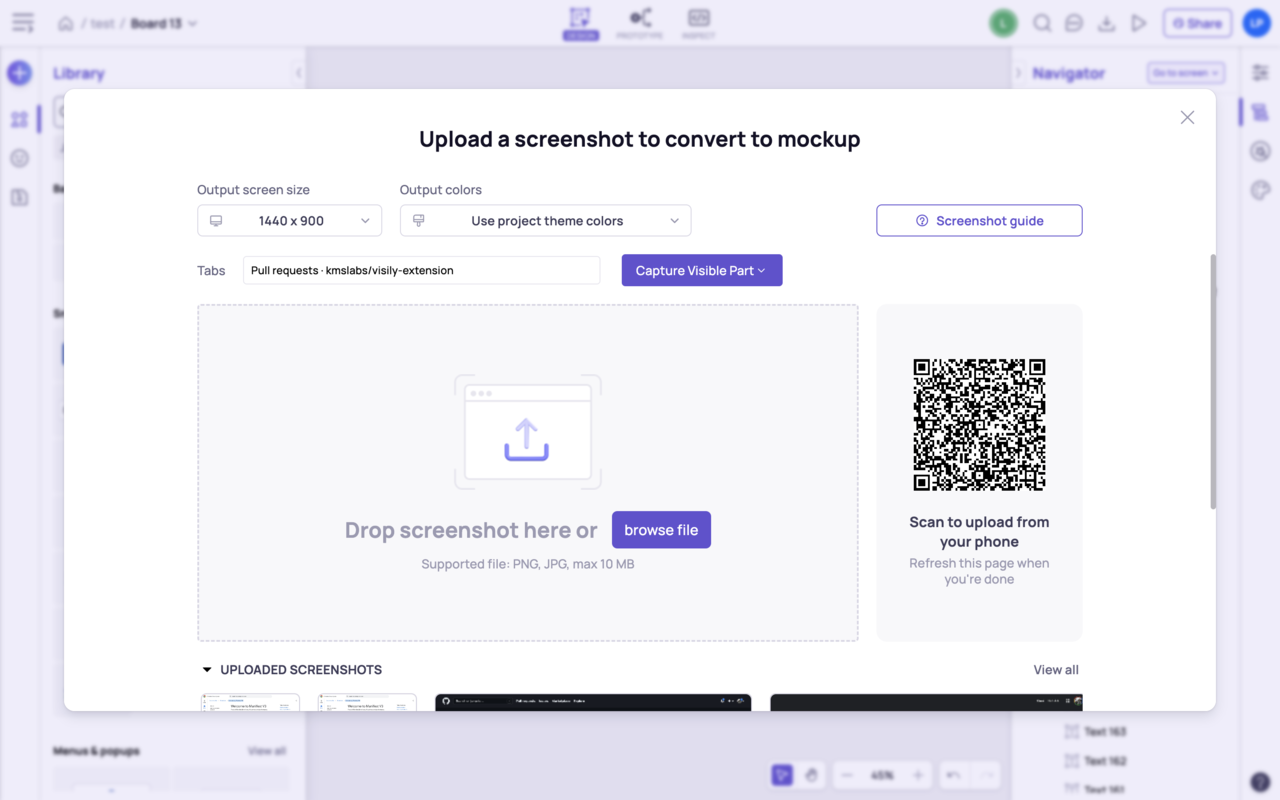 Visily: Create Wireframes from Screenshots Preview image 1