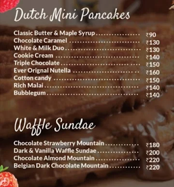 Sweeven - The Original Belgian Waffle menu 