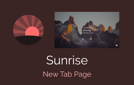 Sunrise New Tab Page small promo image