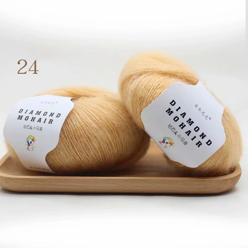 Handgebreide sjaal van mohair wol, fijne Zuid-Afrikaanse weefsel met een bol DIY, heerlijk zacht en warm.