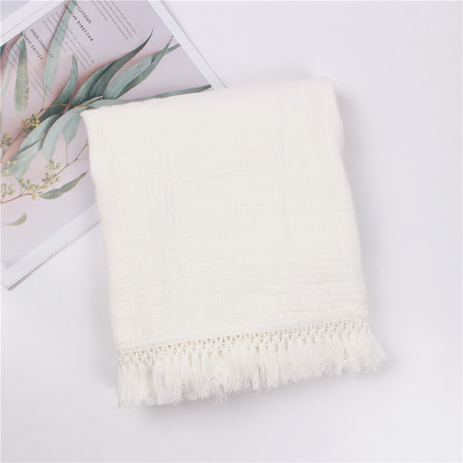 Title 16, Childrens cotton printed tassel blanket baby g...
