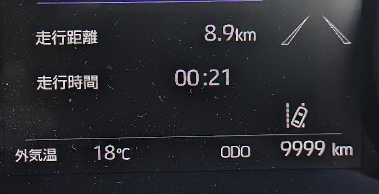 ヤリスのゾロ目・ゾロ目♪・ゾロ目ゲット・9999kmに関するカスタム事例の投稿画像1枚目