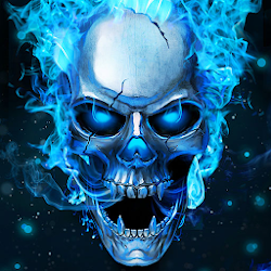 Download Blue Flaming Skull Live Wallpaper 2019 2 2 0 2510