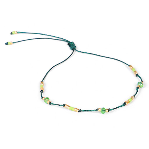 Title 7, Bohemian Holiday Style Anklet Colorful Rice Bea...