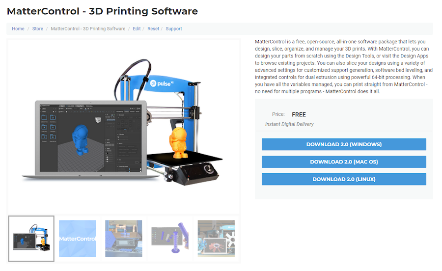 Pick your Operating System and start using MatterControl in minutes.